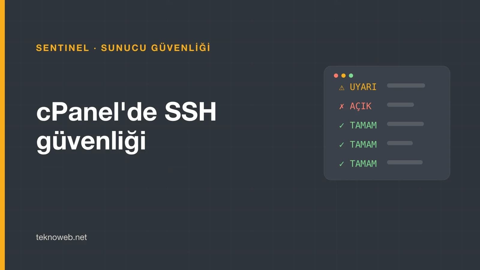 cPanel'de SSH Güvenliği: Parola Girişini Kapatmak, cPHulk ve CSF Ayarları