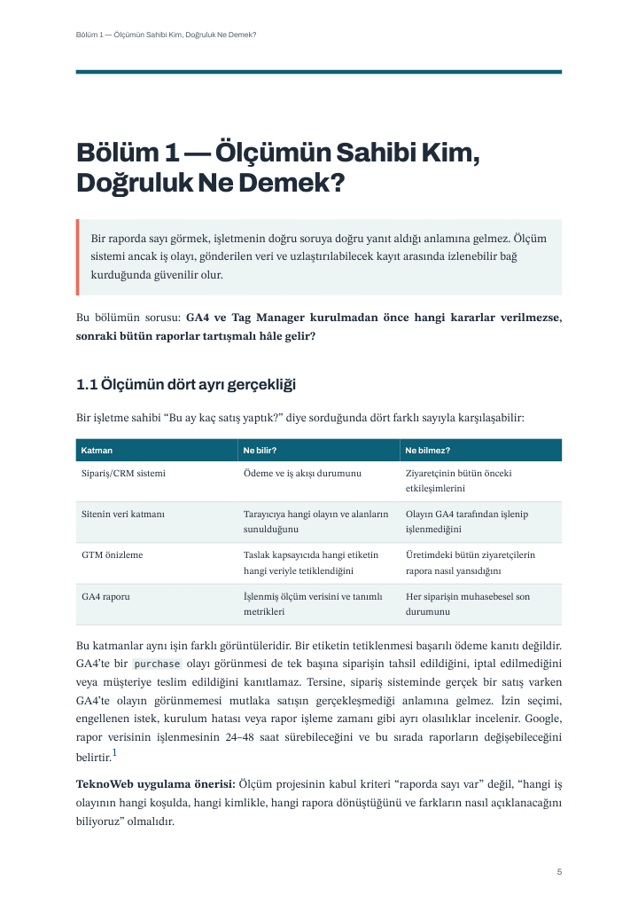 Turkish edition chapter opening: measurement ownership and accuracy.